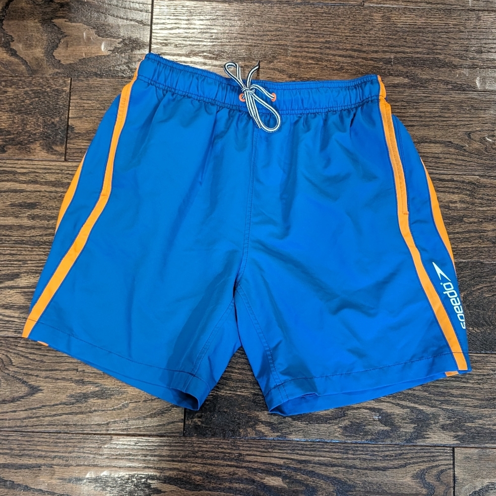 Speedo Retro Colored Swim Trunks Blue and Orange
